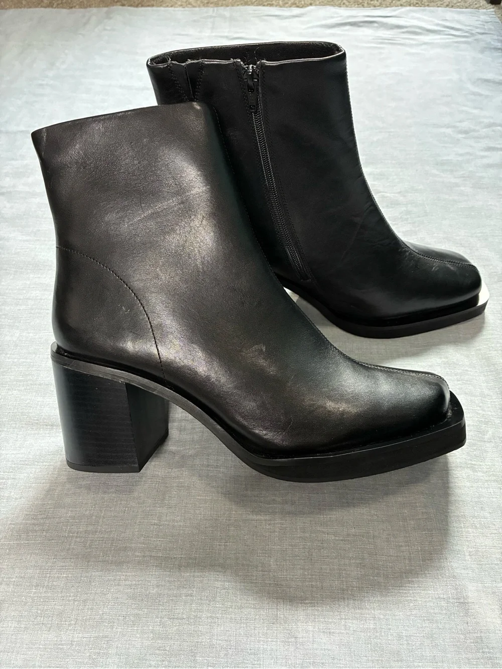 Men’s ASOS Design Heeled Chelsea Black Boots With Angled Toe Size 13